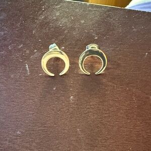 Silver Crescent Moon Earrings